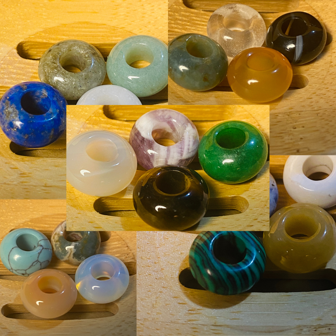 Natural Agate Gemstone Beads for Dreadlocks